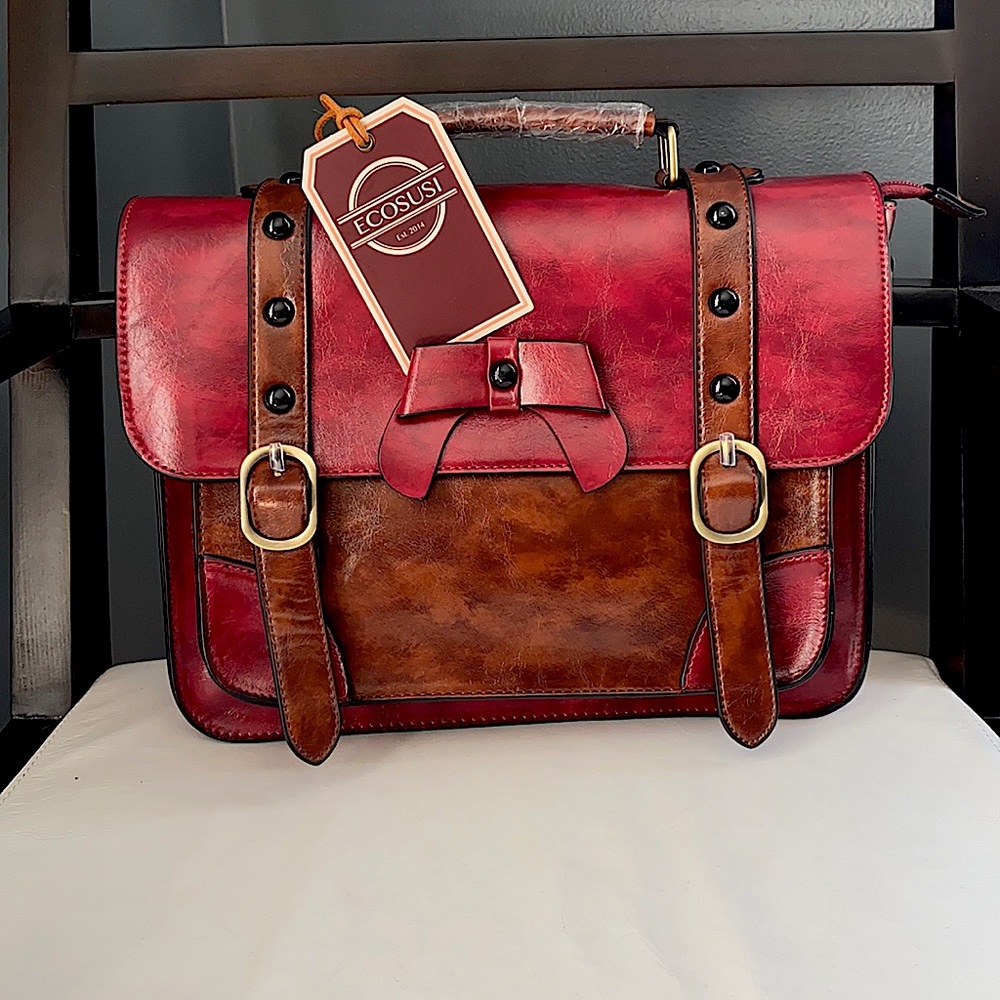 Eco sushi messenger bag with bow